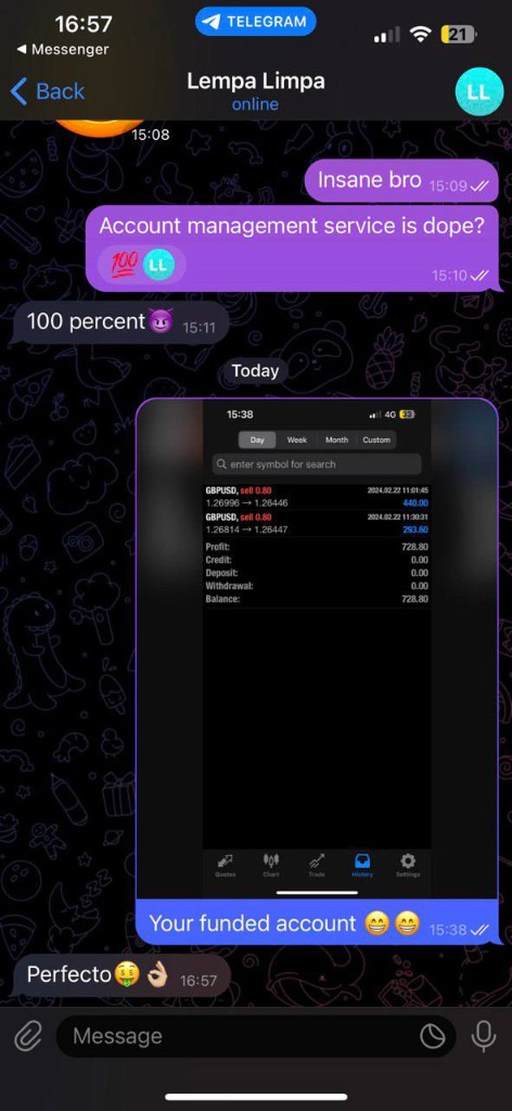 Telegram grupės pokalbis apie automatizuotą prekybą